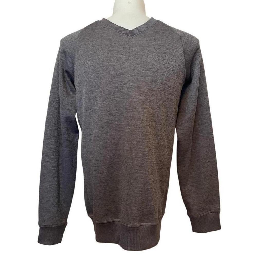 Under Armour Mens Gray V-Neck Sweater / Sweatshirt Loose Fit M MD Medium